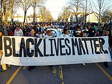 Black Lives Matter protest against police brutality in Minneapolis, Minnesota.