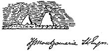 Montgomerie's originele schets met de naam K2