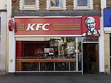 Um restaurante KFC em Londres, Reino Unido