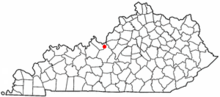 Location of Fort Knox in Kentucky