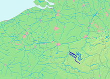 Река Lesse и нейният приток Lomme в Белгия