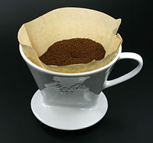 Ett kaffefilter fungerar som en sil  