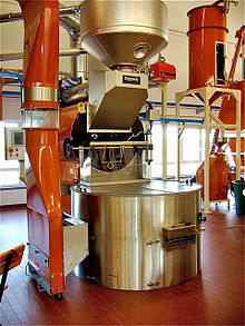 Coffee roaster in a medium-sized company. Capacity of the roaster about 100 kg per batch.