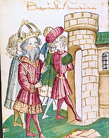 Pandulf IV fängslad av kejsar Henrik II.  