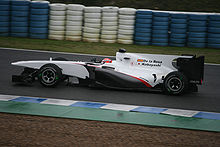 Kamui Kobayashi rijdt voor Sauber in Jerez in februari 2010.