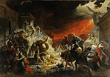 Kārļa Briullova "Pēdējā Pompeju diena", Krievijas Valsts muzejs.