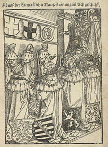 Coronation in Aachen (woodcut, 1520)
