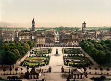 Karlsruhe around 1900 (view from the castle tower in south direction)