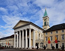 The city church of Karlsruhe was built by Friedrich Weinbrenner in the style of Greek temples.