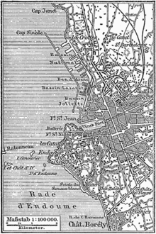 Historical map of Marseille, year 1888