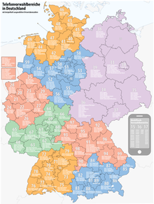 Zones de l'indicatif régional en Allemagne