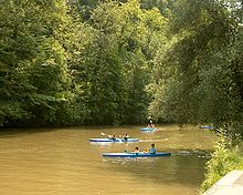 Kayaks sur la Lesse