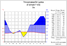 Climate diagram Trincomalee