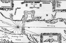 Map of Kodak Fortress built in 1635