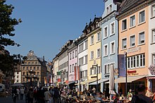Market place, central square and part of the pedestrian zone