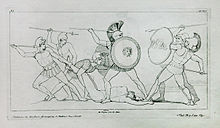 Copper engraving 18,8 × 34,3 cm 1793 after a drawing by John Flaxman