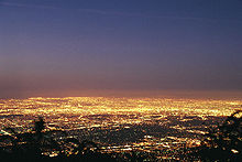 View from Mount Wilson to the Los Angeles Basin at night