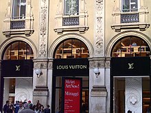 Louis Vuitton boutique in Milan's Galleria Vittorio Emanuele, 2008