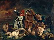 Dante and Virgil in Hell , painting by Eugène Delacroix, 1822