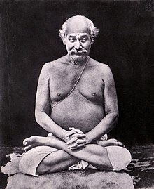 Lahiri Mahasaya (1828-1895) in the lotus position. Photo from the book by Paramahamsa Yogananda "Autobiography of a Yogi".