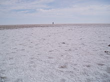 Crosta de sal do lago Eyre