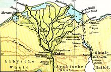 Map of the Nile Delta around 1930