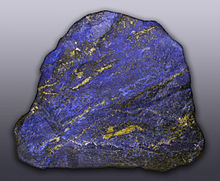 Lapis lazuli specimen (rough), Afeganistão