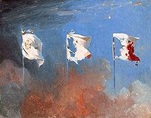 Cenas de julho de 1830 , uma pintura de Léon Cogniet. Esta pintura era sobre a revolução de julho de 1830.