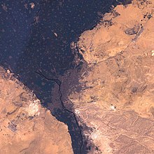 Landsat image of Cairo, February 2004
