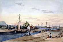 The Lachine Canal around 1850
