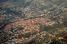 Aerial view of the old town of Lemgo