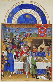 The month of January in the Book of Hours Très Riches Heures