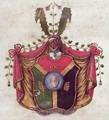 Linné's coat of arms symbolizes the three natural kingdoms of minerals, plants and animals and was designed by himself. In the blue oval in the middle an egg is depicted. The helmet above it is decorated with the plant Linnaea borealis (moss bell) named after him.