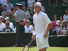 Lleyton Hewitt na Wimbledonu v roce 2004