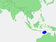 El Mar de Timor está situado en el Océano Índico oriental  