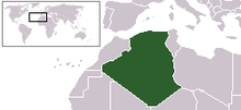 Alžírsko na mapě světa