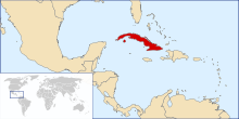 A localização de Cuba