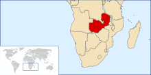 Location of Northern Rhodesia (1939-1953)