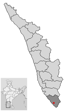 Waar Thiruvananthapuram in Kerala ligt