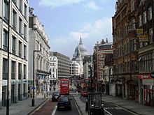Fleet Street (2008) with St Paul's Cathedral in the background