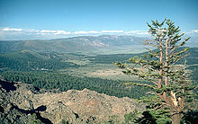 View of the north-eastern rim of the caldera from the west