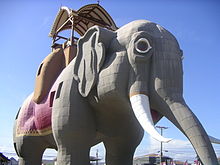 Lucy the Elephant Margate Cityssä, New Jerseyssä, Yhdysvalloissa.  