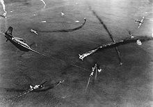 Air battles between American and Japanese air forces, June 1942 (Diorama)