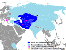 Countries where Nouruz is celebrated