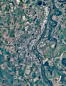 View of Magdeburg from the International Space Station