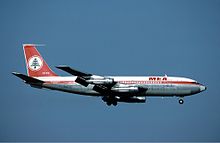 Een Boeing 720 van Middle East Airlines in april 1982  