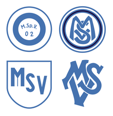 Historical logos of the MSV Duisburg