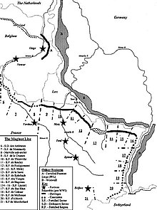 Map of the Maginot Line in Alsace