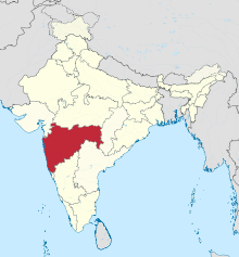 Kaart van Maharashtra, Republiek India
