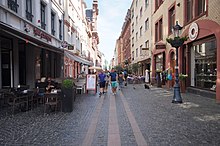 Augustinerstraße in the old town of Mainz, 2013